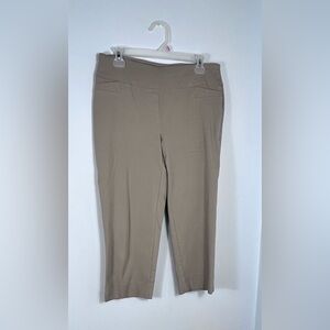 Zac & Rachel Tan Stretch Capris.  EXC